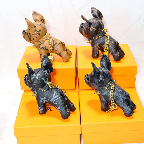 lv french bulldog keychain bag charm