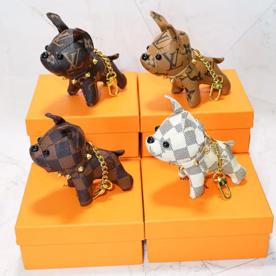 lv french bulldog keychain bag charm