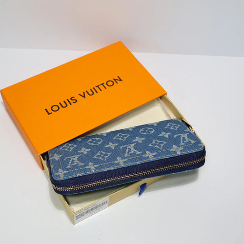 Fashion Denim Wallet Long Zipper Style