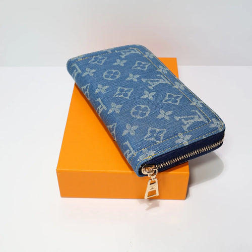Fashion Denim Wallet Long Zipper Style