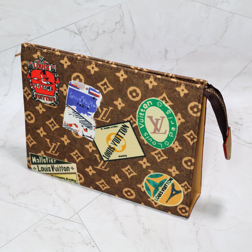 LV Sticker Pouch Clutch