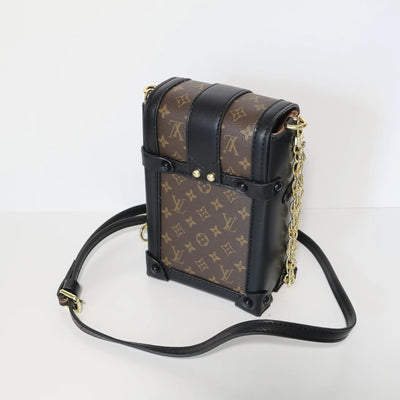 LV Trunk Crossbody Mini Bag Black Brown Monogram