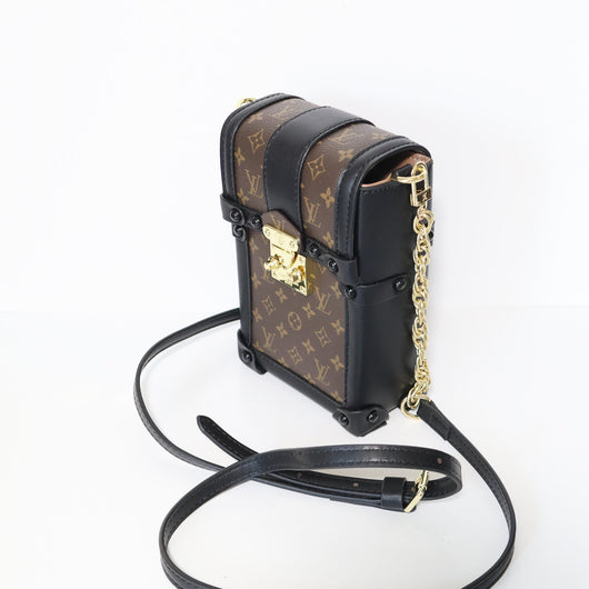 LV Trunk Crossbody Mini Bag Black Brown Monogram