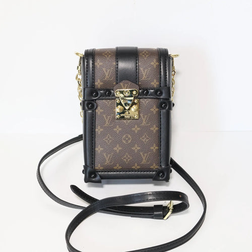LV Trunk Crossbody Mini Bag Black Brown Monogram