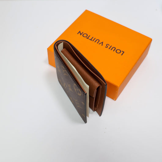 Brown LV Monogram Coated Canvas Wallet
