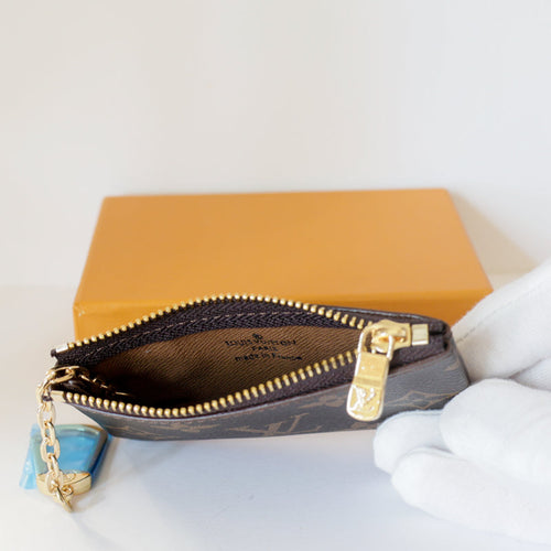 Louis Vuitton Card Holder Keychain Brown Monogram