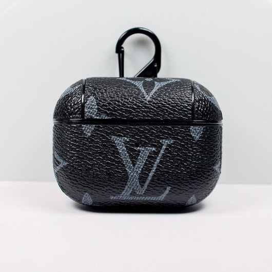 Designer AirPods 2-3-Pro Case Black LV Monogram