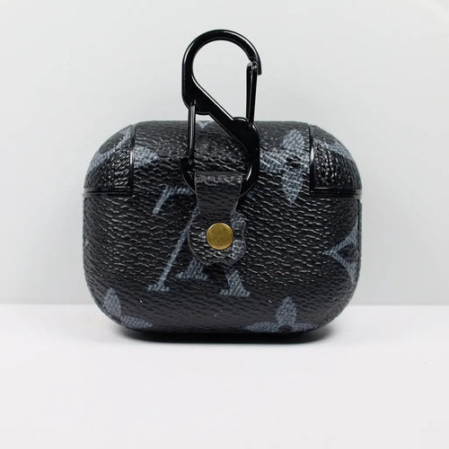Designer AirPods 2-3-Pro Case Black LV Monogram