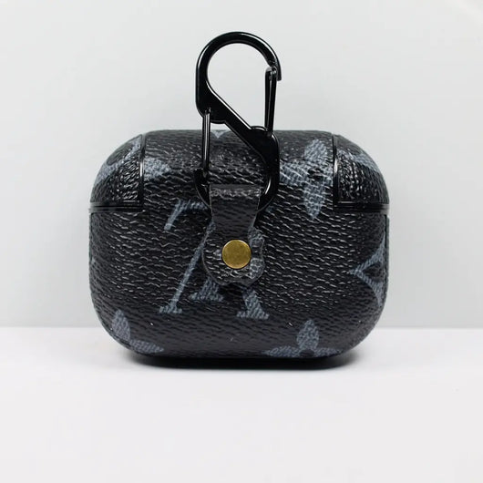 Designer AirPods 2-3-Pro Case Black LV Monogram