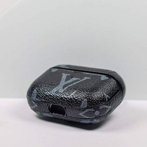 Designer AirPods 2-3-Pro Case Black LV Monogram