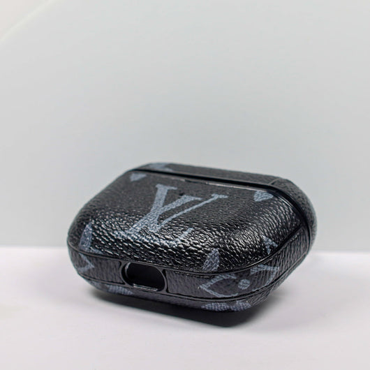 Designer AirPods 2-3-Pro Case Black LV Monogram