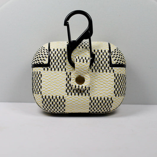 Designer AirPods 2-3-Pro Case White Checkered