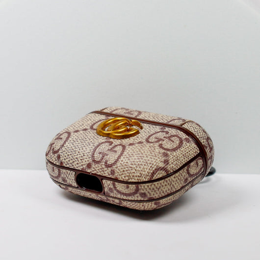 Designer AirPods 2-3-4-Pro-Pro 2  Case Beige GG