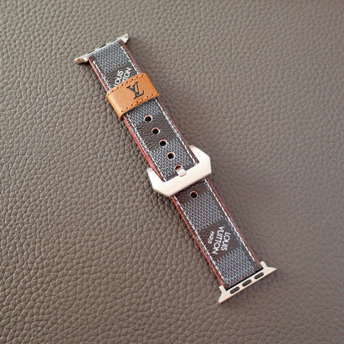 Black Designer Apple Watch Band Checkered Style