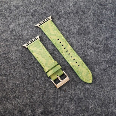 Fashion GG Apple Watch Band Wrist Strap / Light Green