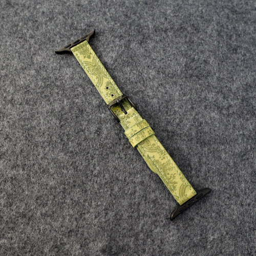 Designer Leather Watch Band for Apple Watches / Bright Green