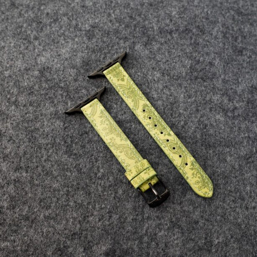 Designer Leather Watch Band for Apple Watches / Bright Green