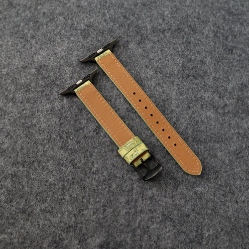 Designer Leather Watch Band for Apple Watches / Bright Green