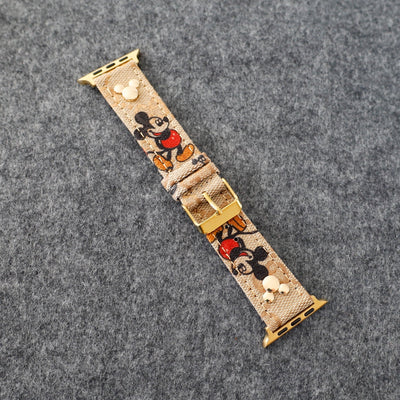 Fashion Gucci Design Apple Watch Band Wrist Strap / Brown