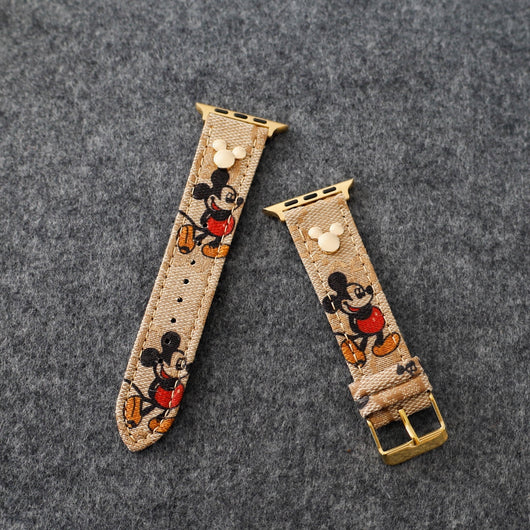 Fashion Gucci Design Apple Watch Band Wrist Strap / Brown