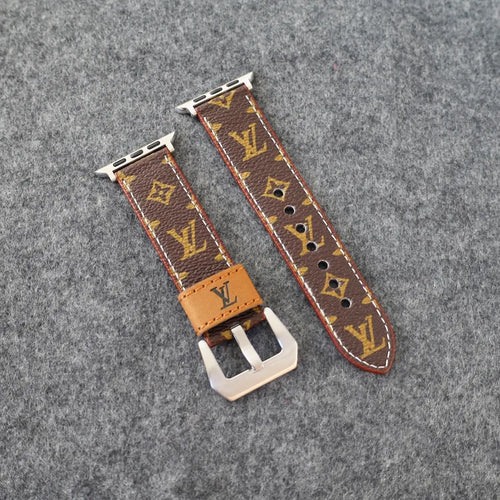 LV Apple Watch Band Brown Small Monogram