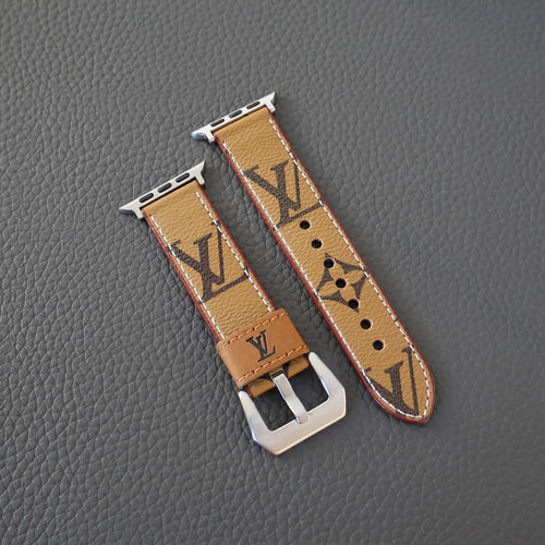 Pale Monogram LV Apple Watch Band