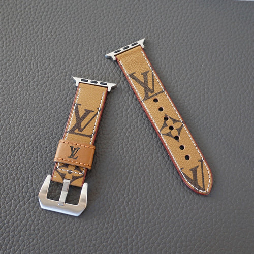 Pale Monogram LV Apple Watch Band