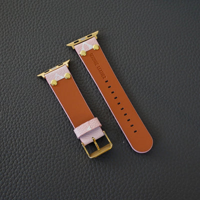 Pink Monogram LV iWatch Band