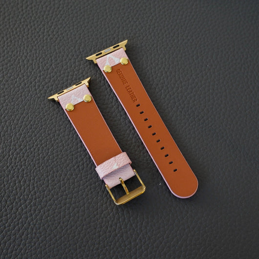 Pink Monogram LV iWatch Band
