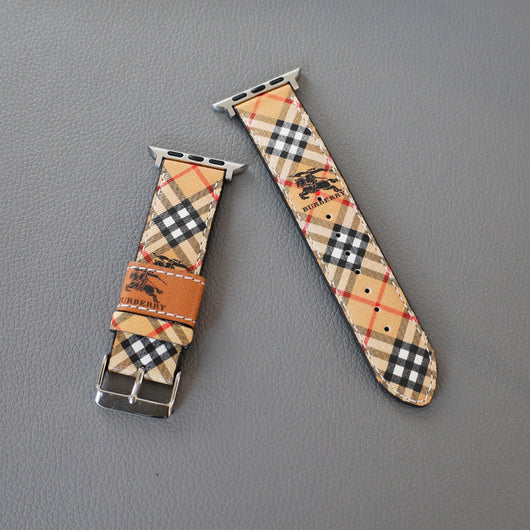 Luxury Burberry Apple Watch Band Criss Cross Design