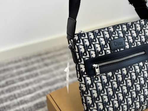 DR Oblique Print Crossbody Shoulder Bag