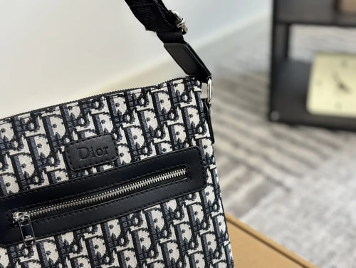 DR Oblique Print Crossbody Shoulder Bag