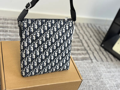 DR Oblique Print Crossbody Shoulder Bag