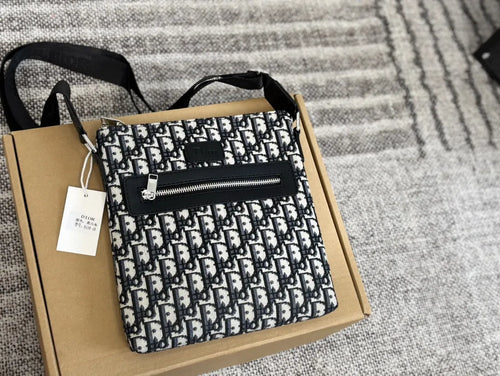 DR Oblique Print Crossbody Shoulder Bag