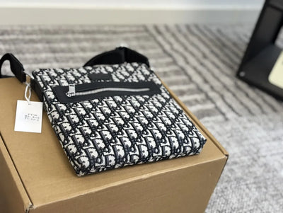 DR Oblique Print Crossbody Shoulder Bag