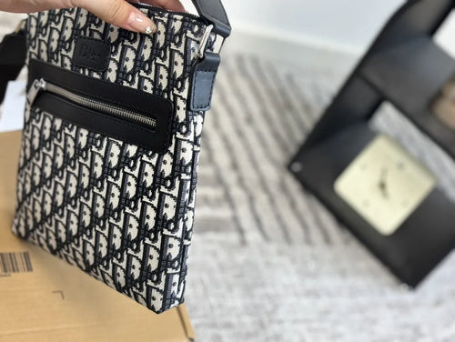 DR Oblique Print Crossbody Shoulder Bag