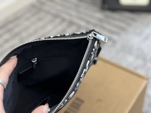 DR Oblique Print Crossbody Shoulder Bag