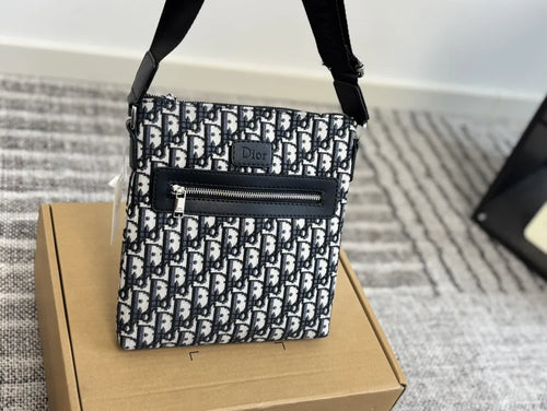 DR Oblique Print Crossbody Shoulder Bag