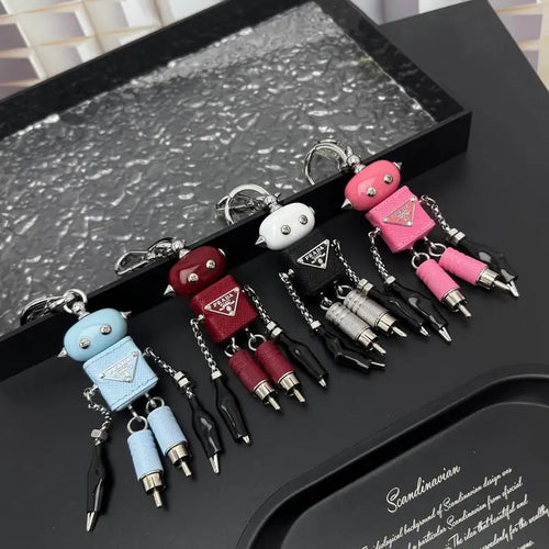 Luxury Robot Keychain Keyring Bag Charm