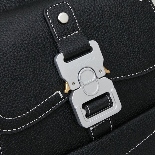 DR Leather Backpack Saddle Style White Stitches