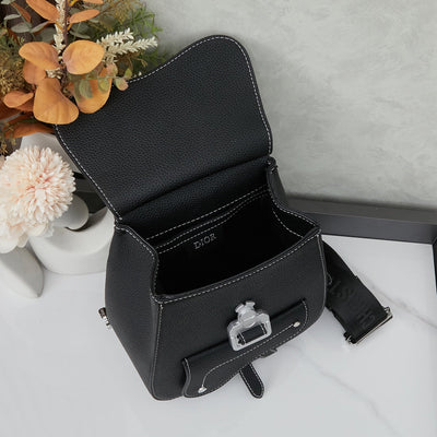 DR Leather Backpack Saddle Style White Stitches