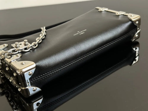 Slim Black Trunk Handbag
