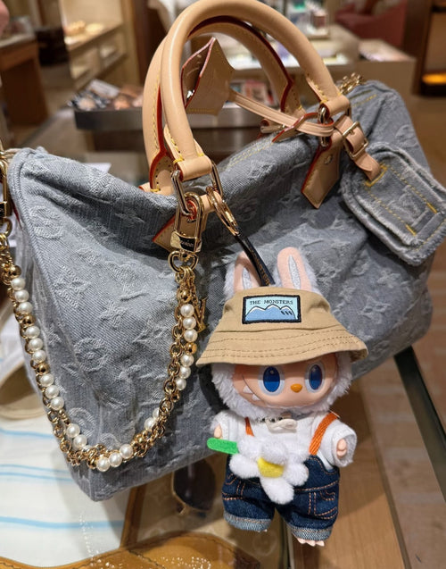 Speedy 30 Grey Denim Bag