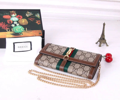 Supreme Canvas GG Chain Wallet Bag