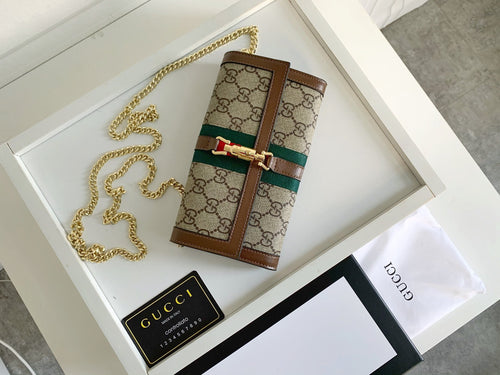 Supreme Canvas GG Chain Wallet Bag