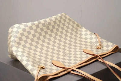 White Checkered Neverfull Handbag