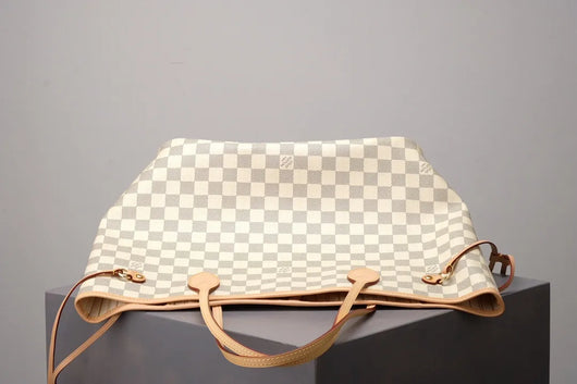 White Checkered Neverfull Handbag