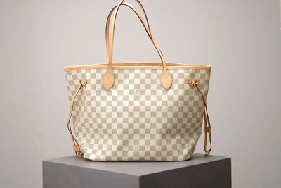 White Checkered Neverfull Handbag