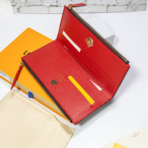 Classic Monogram Canvas Wallet Red Lining