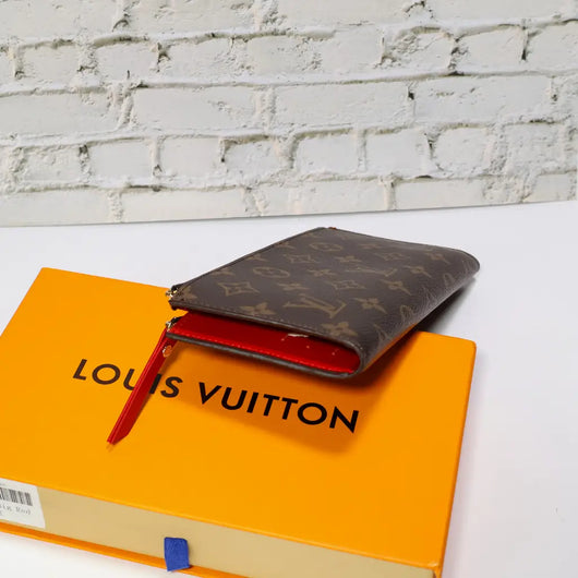 Classic Monogram Canvas Wallet Red Lining